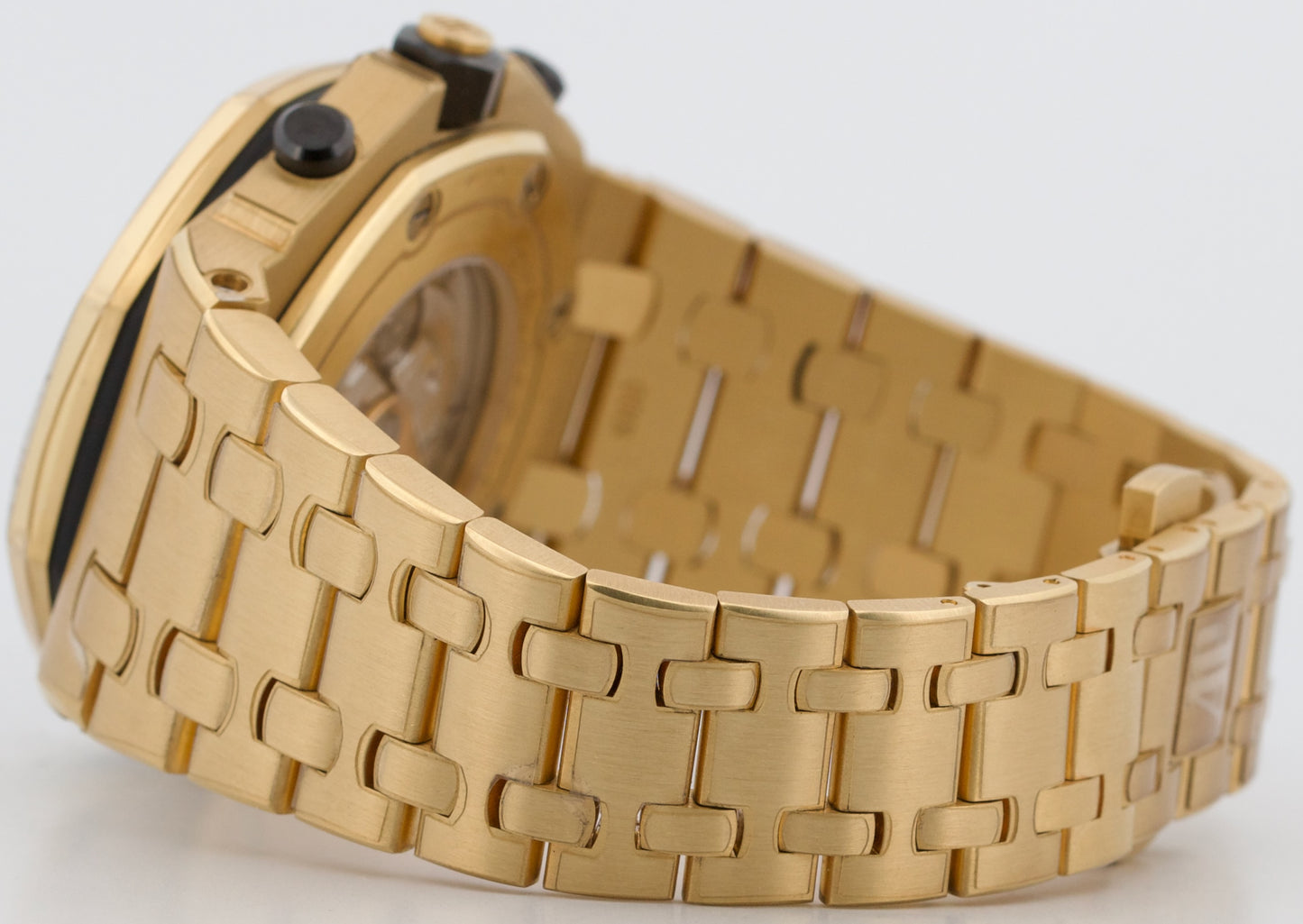 PAPERS Audemars Piguet Royal Oak Offshore BRICK 18K Yellow Gold BLUE 26470BA BOX