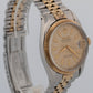 Unpolished Rolex DateJust 6605 Two-Tone Steel Gold Roulette Red 36mm Watch