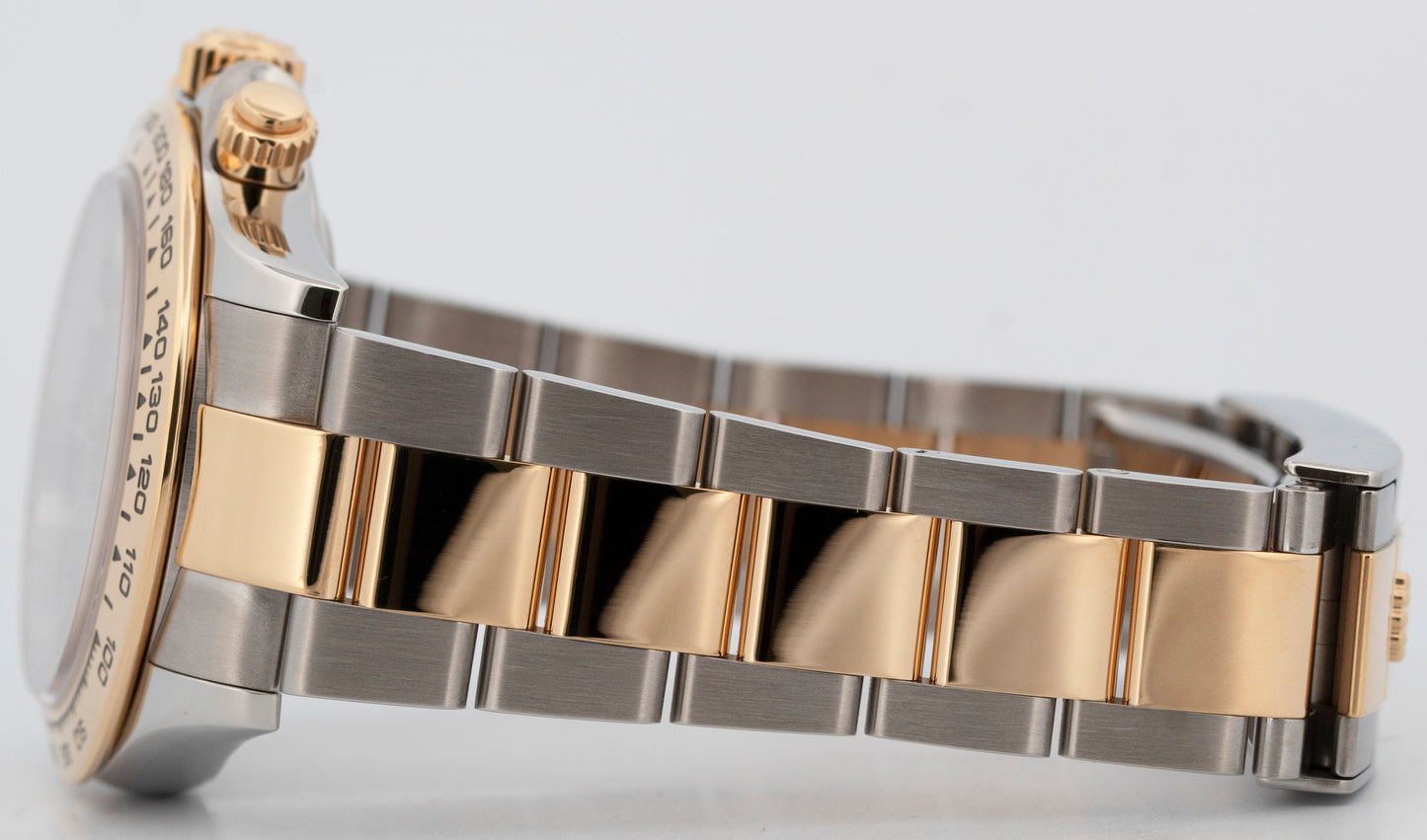 Rolex Daytona BLACK Two-Tone 18K Yellow Gold Stainless Steel Watch 116503