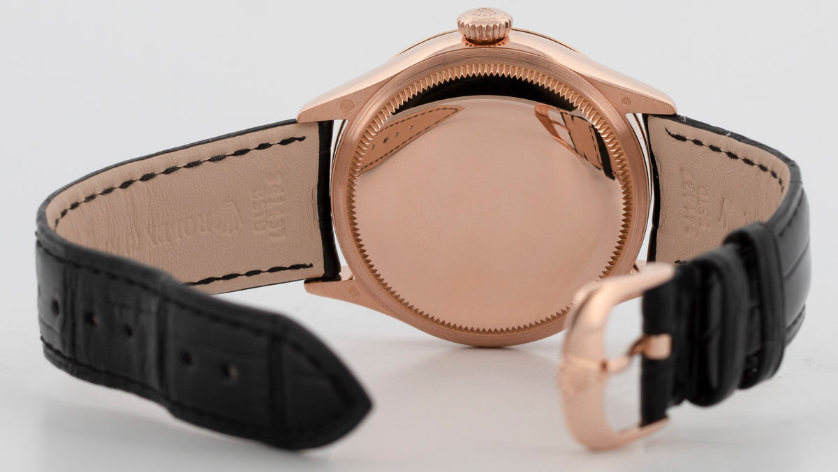 2026 CPO Rolex Cellini Dual Time 50525 Brown 18K Rose Gold 39mm Watch Box Papers