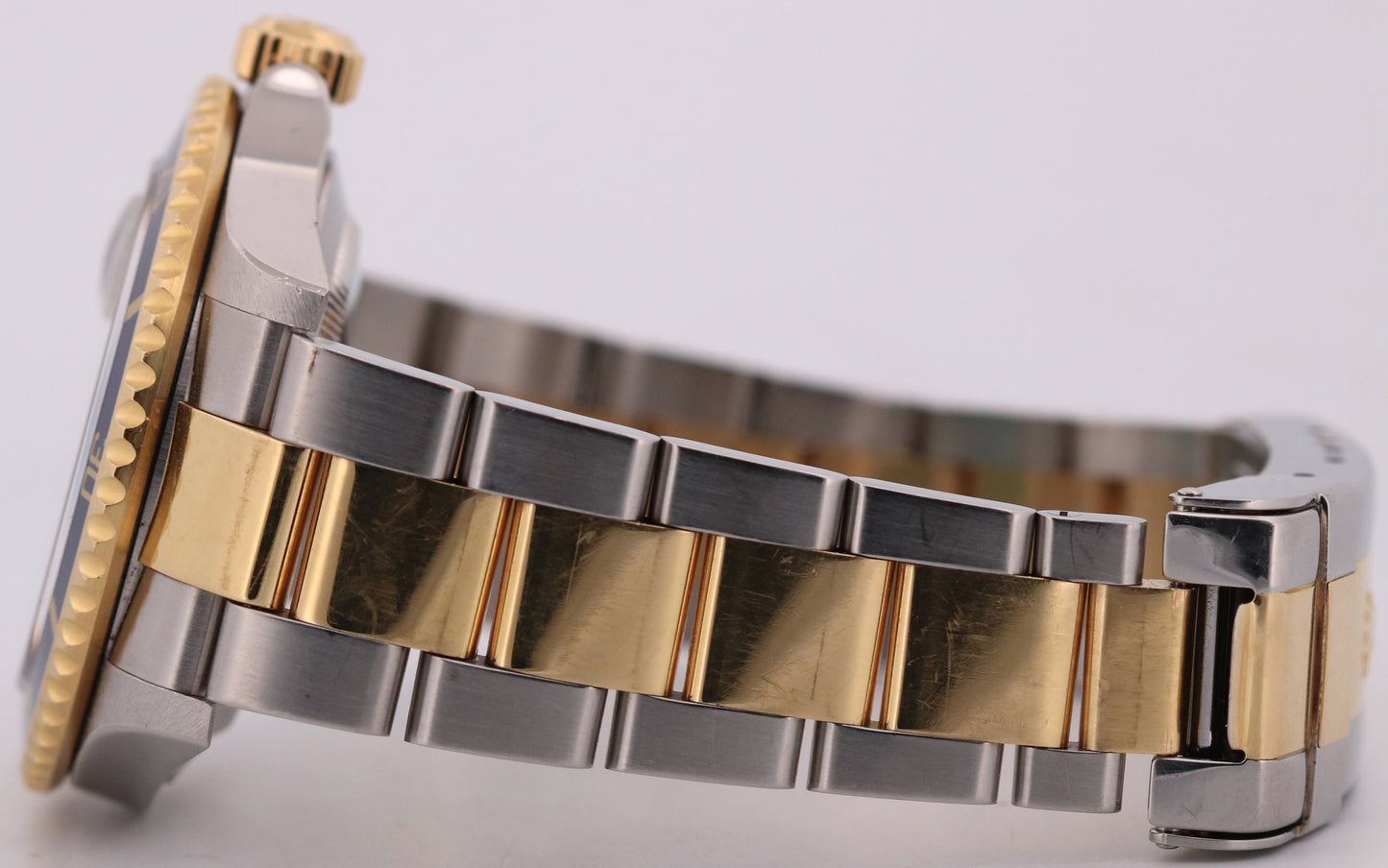 UNPOLISHED 2006 PAPERS Rolex Submariner Date BLUE Two-Tone 18K 40mm 16613 BOX