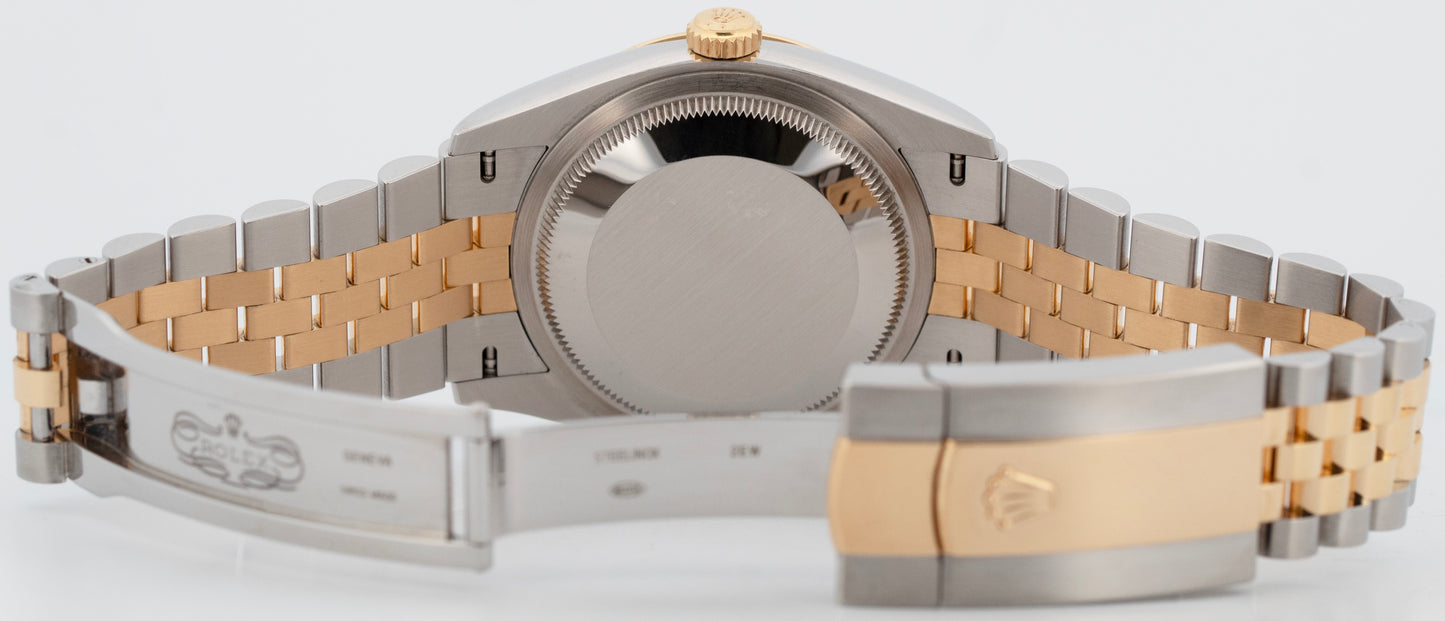 PAPERS Rolex DateJust CHAMPAGNE 36mm Steel Yellow Gold JUBILEE Watch 126233 BOX