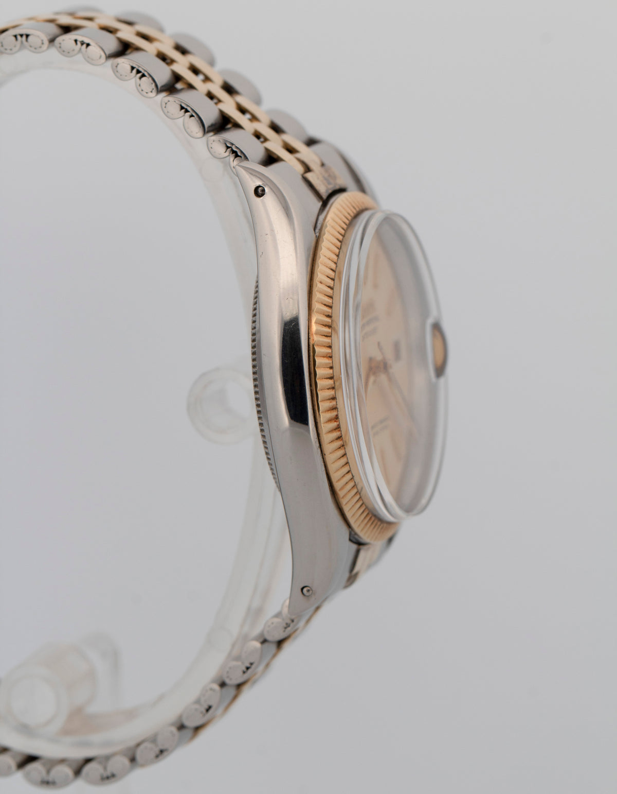 Unpolished Rolex DateJust 6605 Two-Tone Steel Gold Roulette Red 36mm Watch