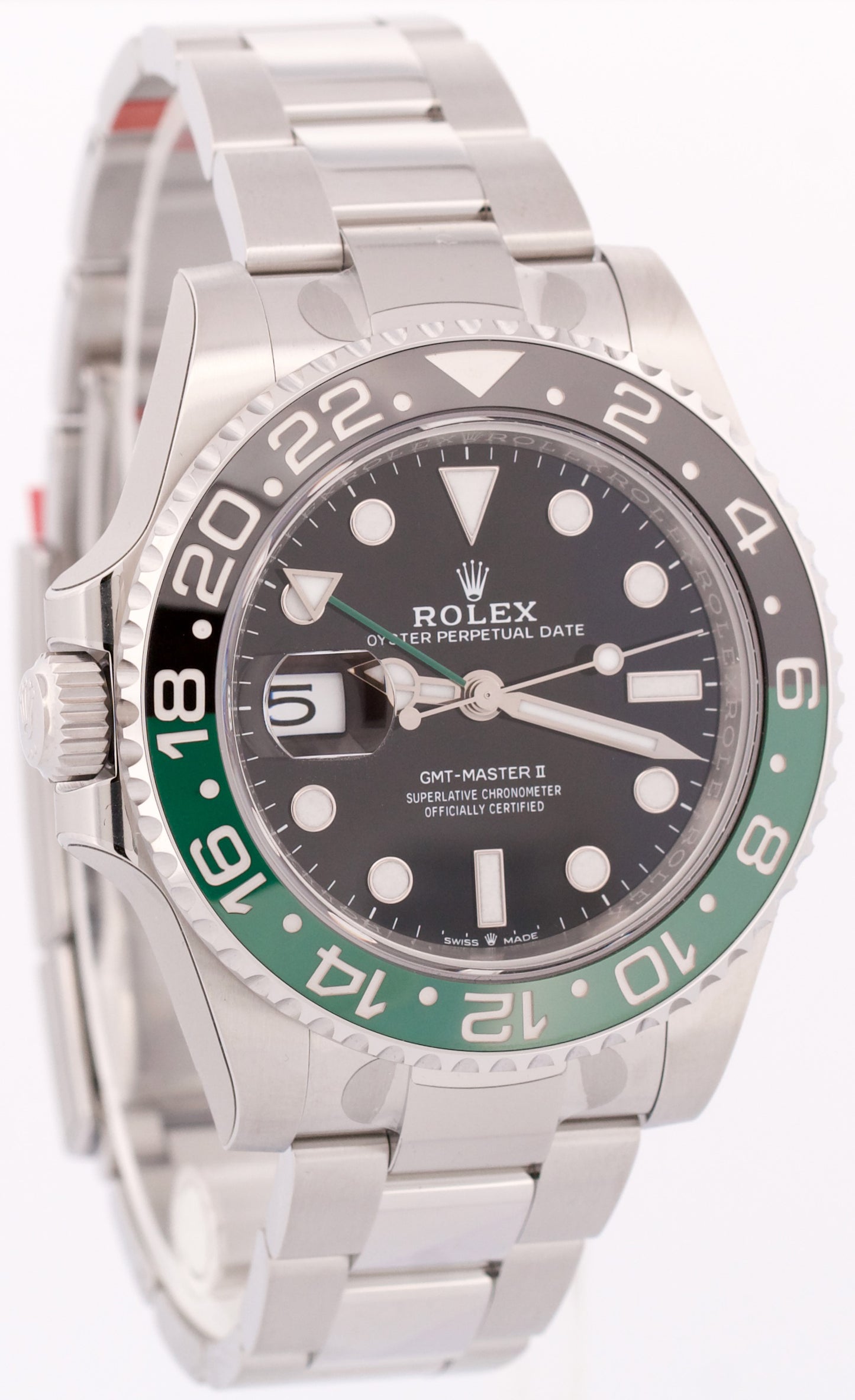 NEW STICKERED PAPERS Rolex GMT-Master II SPRITE GREEN Steel 40mm 126720 VTNR BOX