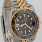 Rolex GMT-Master II 18K Yellow Gold BLACK Steel 18K 40mm JUBILEE 126713 GRNR