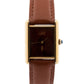 Cartier Must de Cartier Tank Brown 23mm Vermeil Sterling Silver Gold Watch