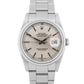 PAPERS Rolex DateJust Silver 36mm Stainless Steel Engine-Turned Watch 16220 BOX