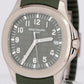 PAPERS Patek Philippe Aquanaut GREEN 18K White Gold 42.2mm Watch 5168G-010 BOX