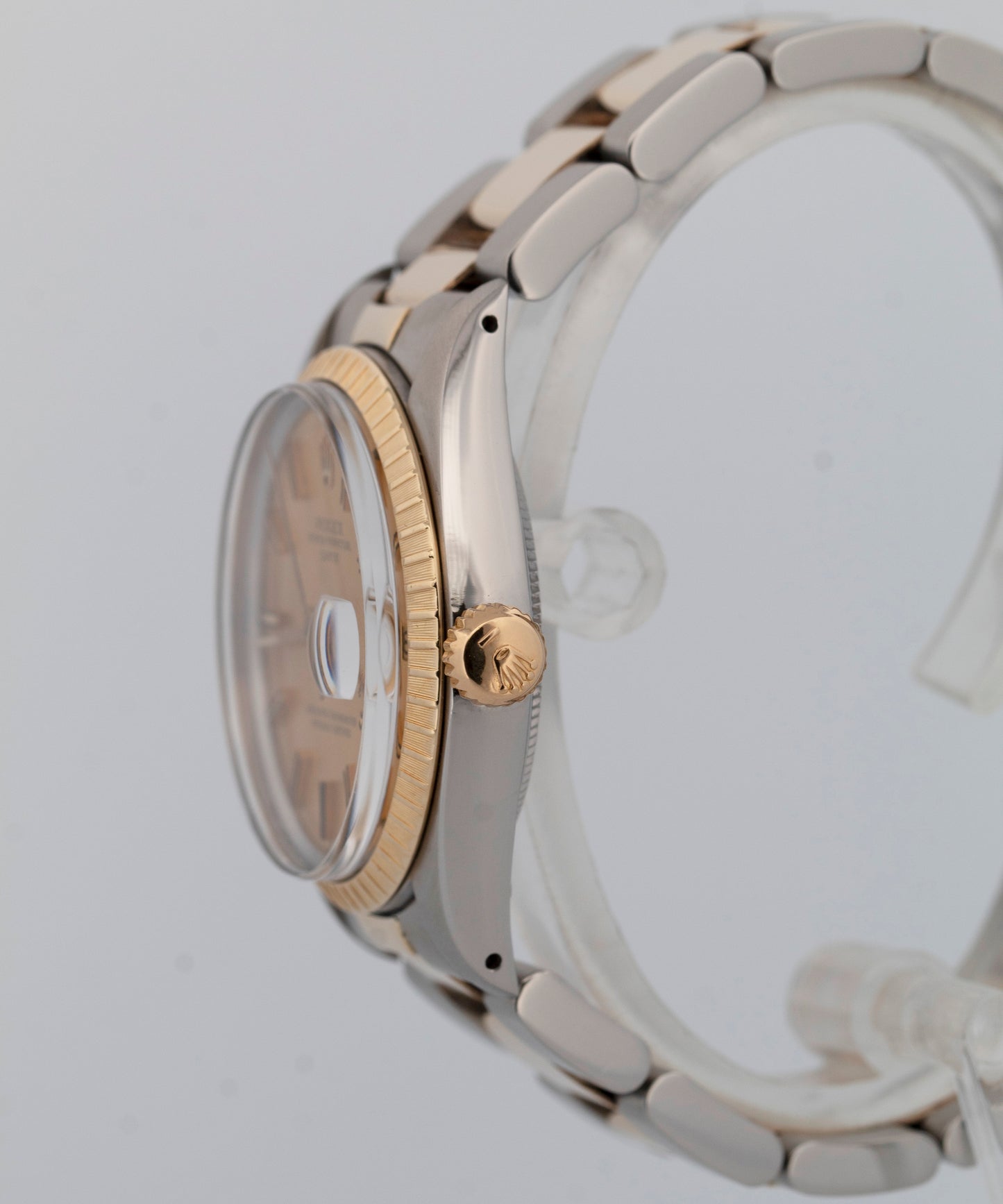 Rolex Oyster Perpetual Date CHAMPAGNE Two-Tone Yellow Gold 34mm 1505 Watch