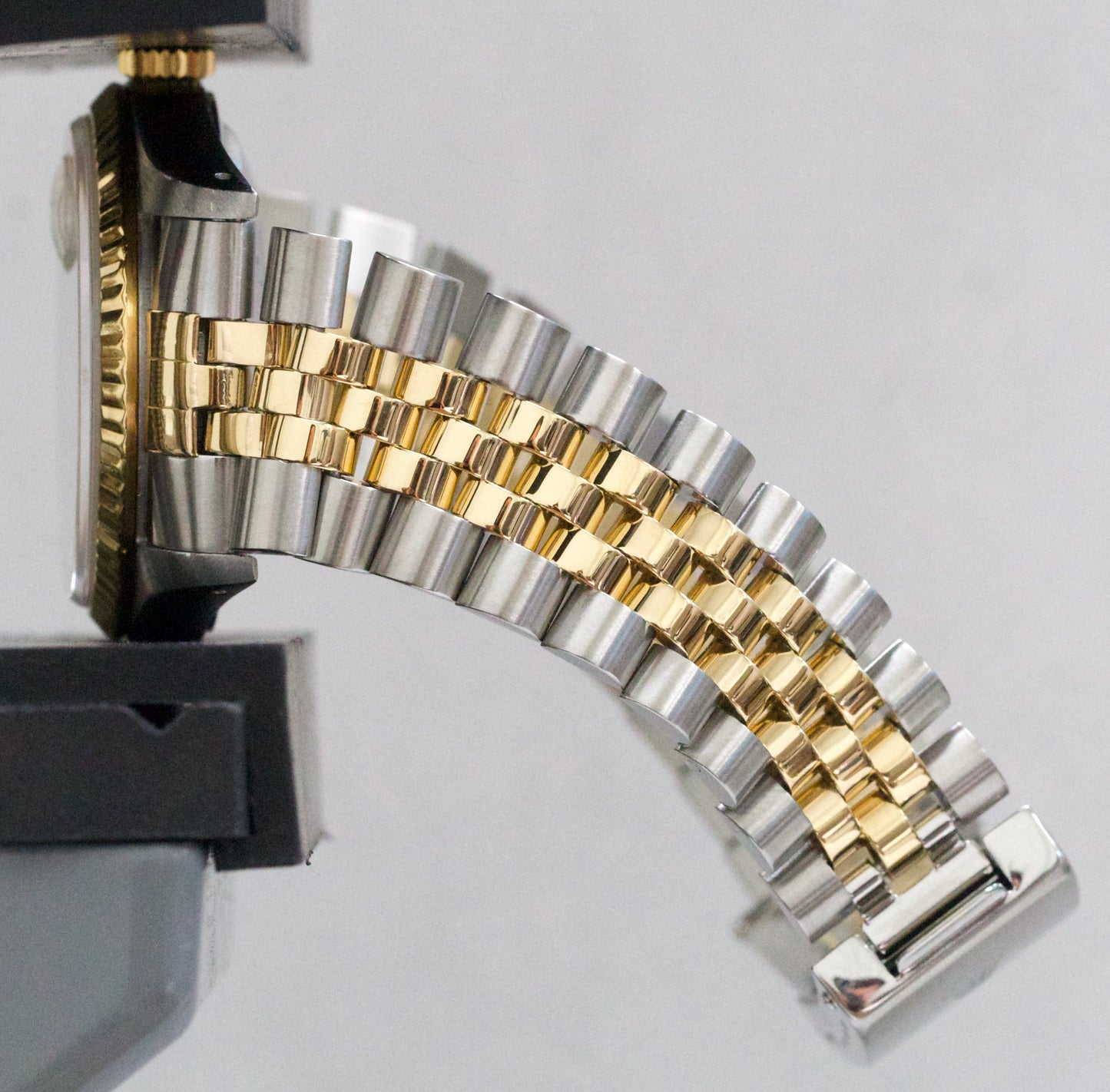 Rolex DateJust 36mm IVORY TAPESTRY Two-Tone 18K Gold Steel JUBILEE Watch 16233