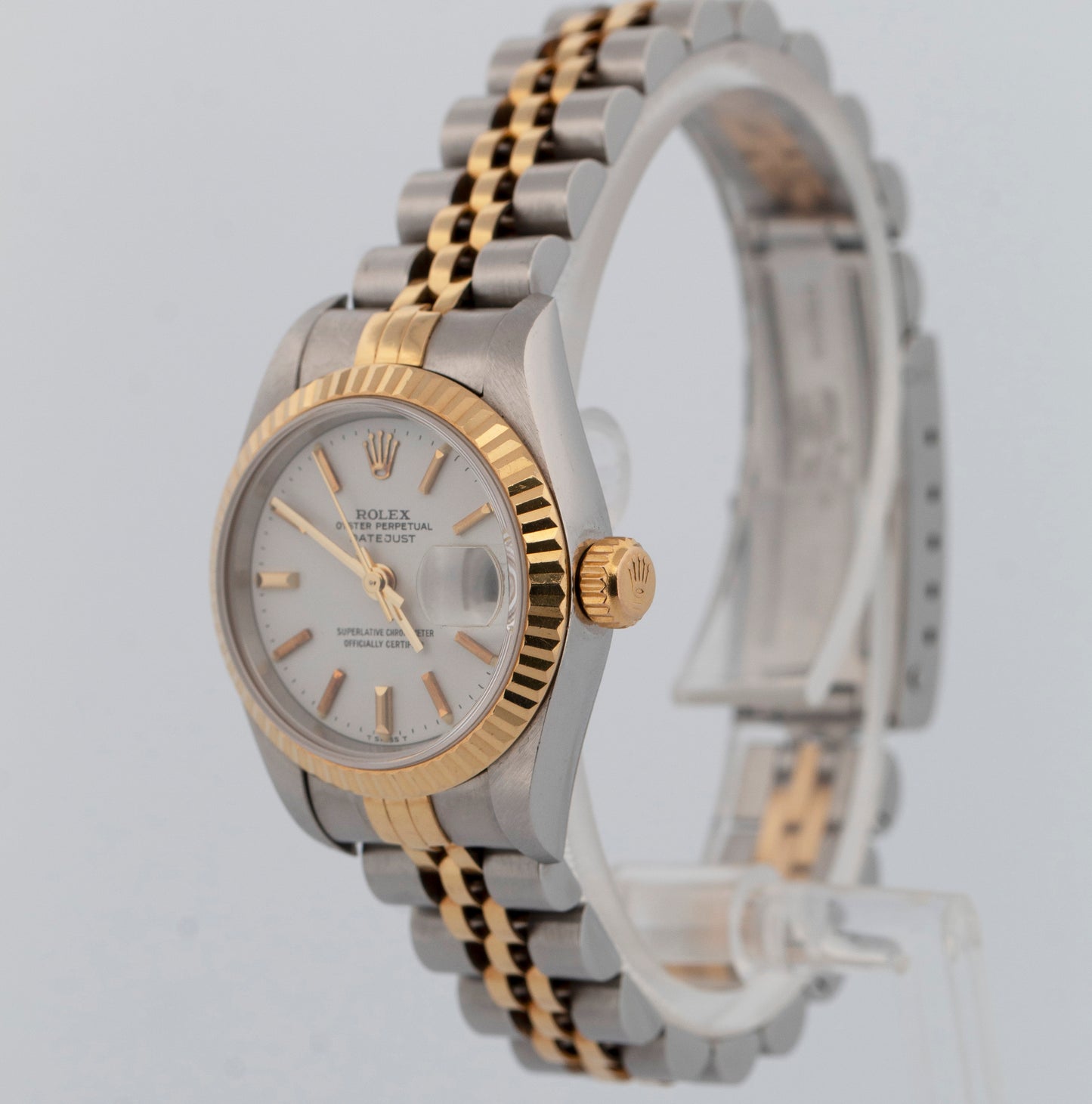Rolex DateJust WHITE Two-Tone Jubilee 18K Yellow Gold Steel 26mm 79173 Watch