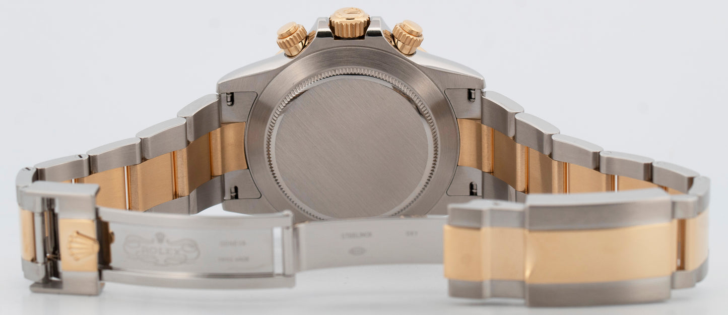 Rolex Daytona BLACK Two-Tone 18K Yellow Gold Stainless Steel Watch 116503