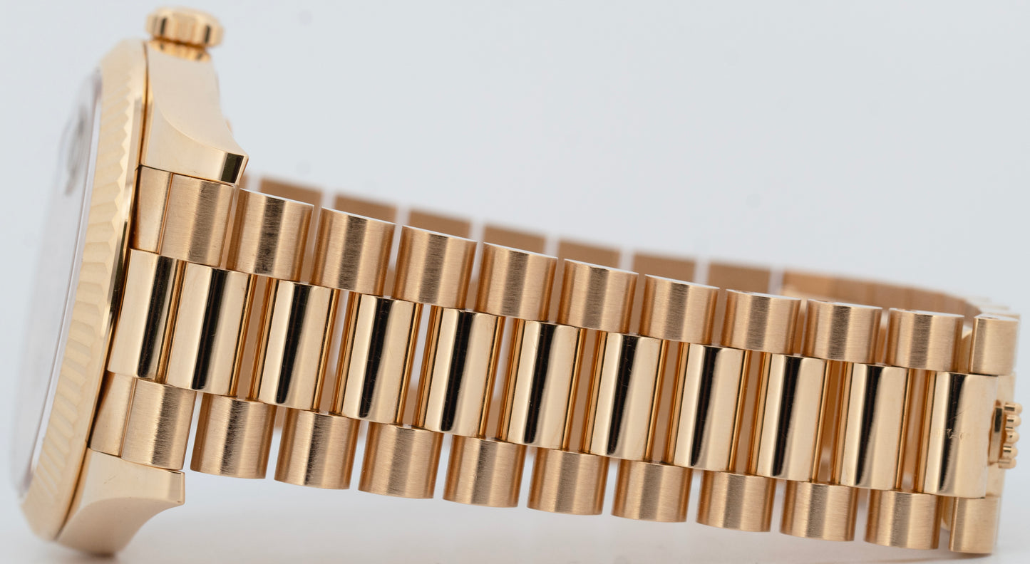 PAPERS Rolex Day-Date President 40mm GREEN OMBRE Yellow Gold 228238 Watch BOX