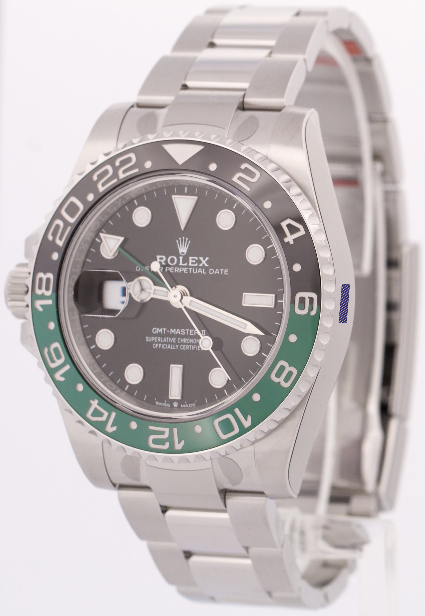 NEW STICKERED PAPERS Rolex GMT-Master II SPRITE GREEN Steel 40mm 126720 VTNR BOX