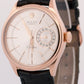 Rolex Cellini Date 18k Rose Gold SILVER GUILLOCHE Leather 39mm 50515 Watch