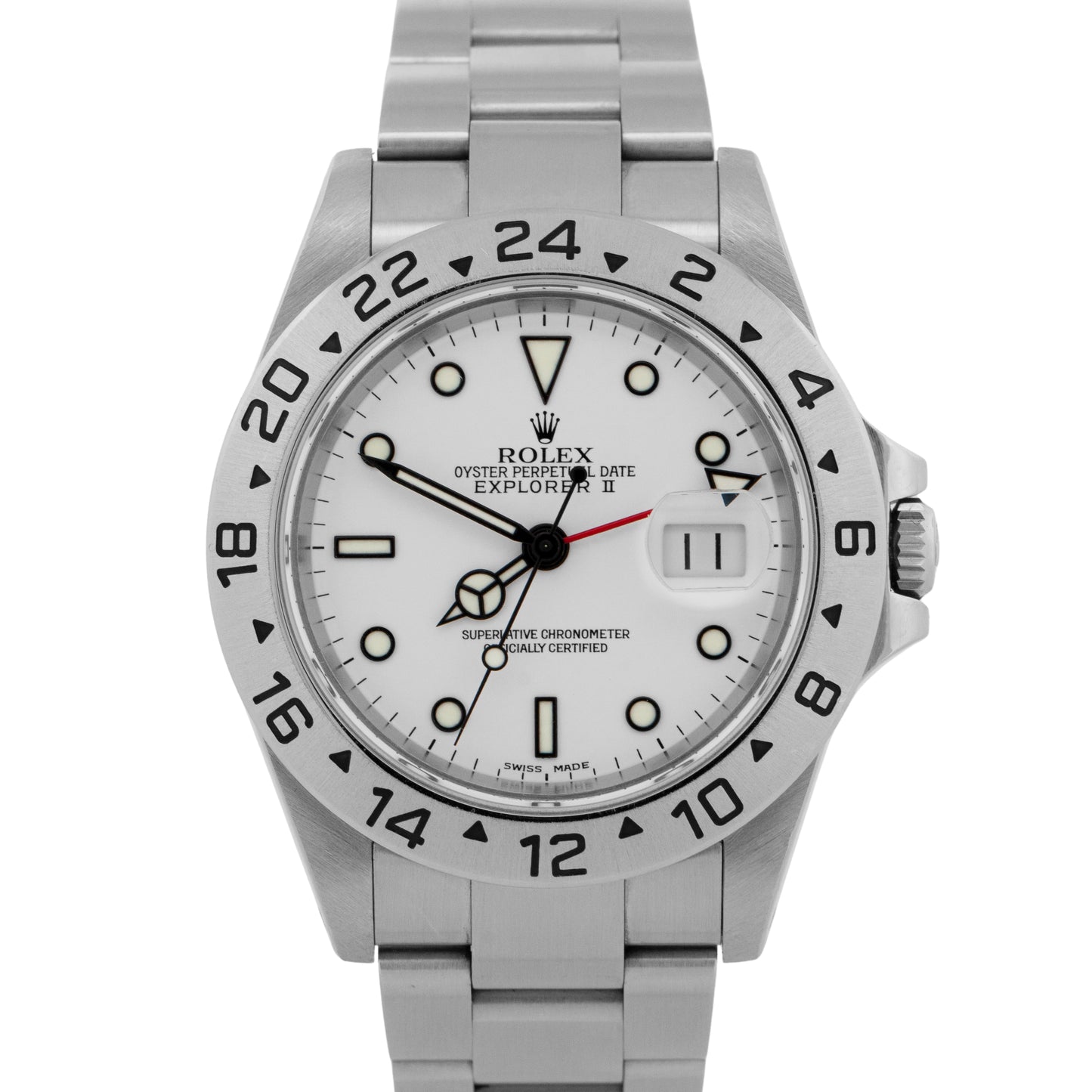 UNPOLISHED PAPERS Rolex Explorer II WHITE Stainless Steel 40mm 16570 Watch BOX