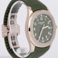 PAPERS Patek Philippe Aquanaut GREEN 18K White Gold 42.2mm Watch 5168G-010 BOX