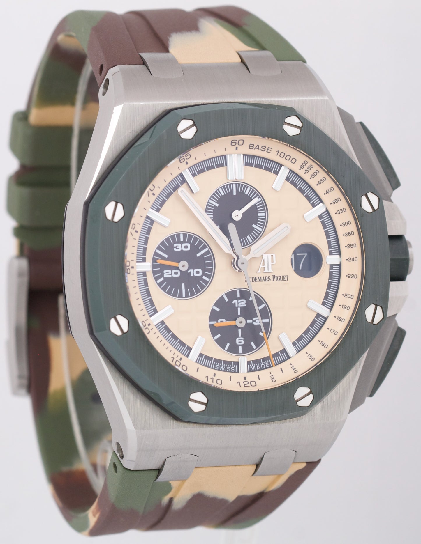 PAPERS Audemars Piguet Royal Oak Offshore CAMOUFLAGE GREEN 44mm 26400SO BOX