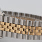Unpolished Rolex DateJust 6605 Two-Tone Steel Gold Roulette Red 36mm Watch