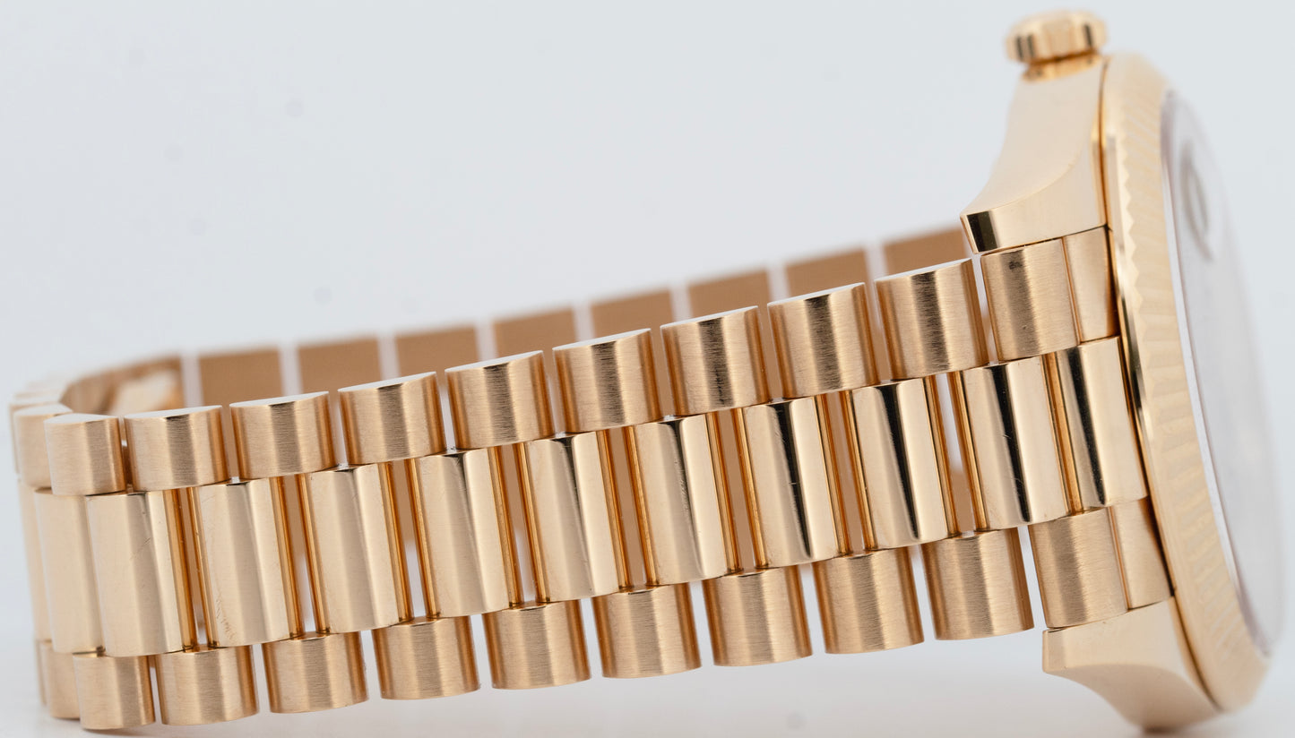 PAPERS Rolex Day-Date President 40mm GREEN OMBRE Yellow Gold 228238 Watch BOX