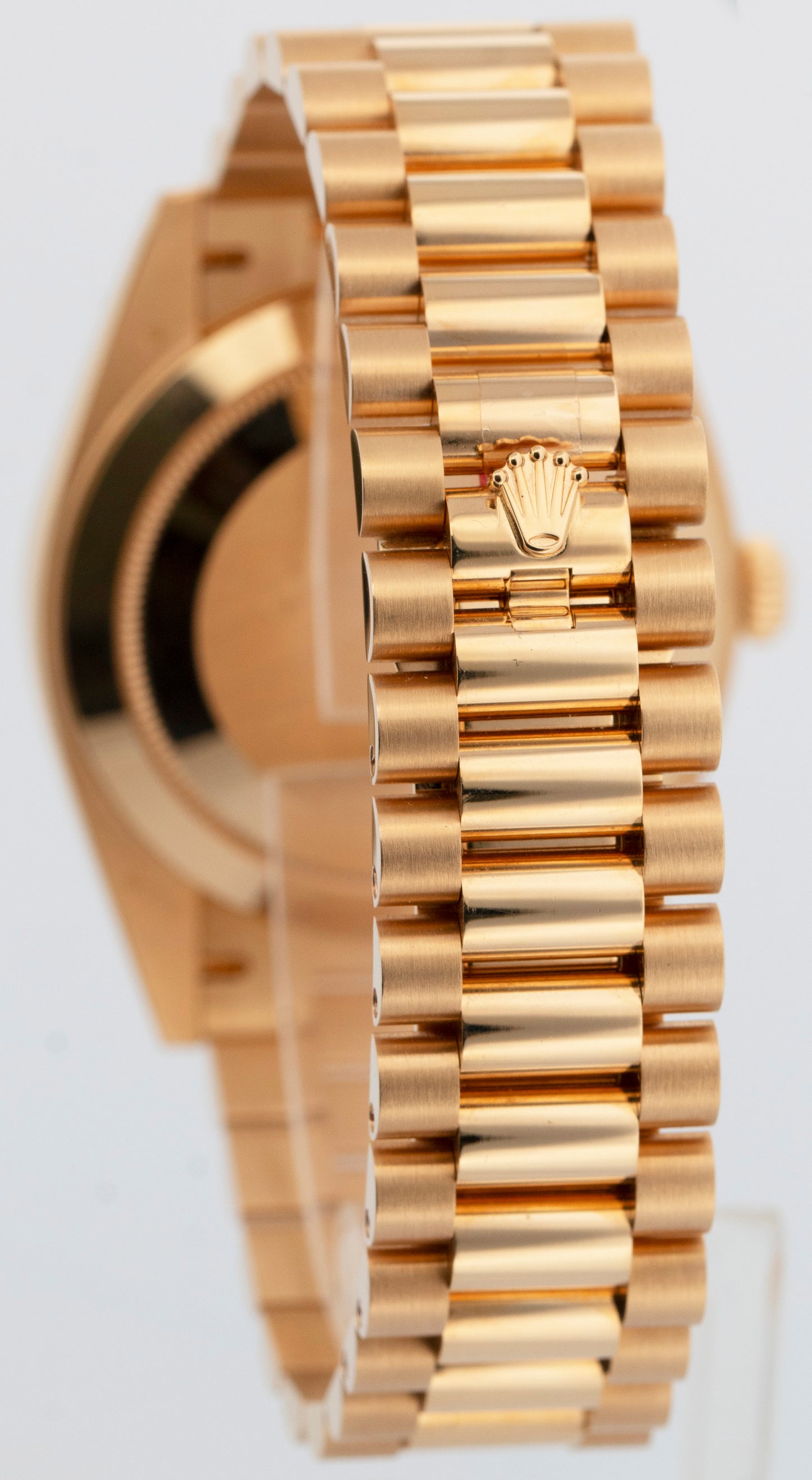 PAPERS Rolex Day-Date President 18K Yellow Gold GREEN ROMAN 40mm 228238 BOX