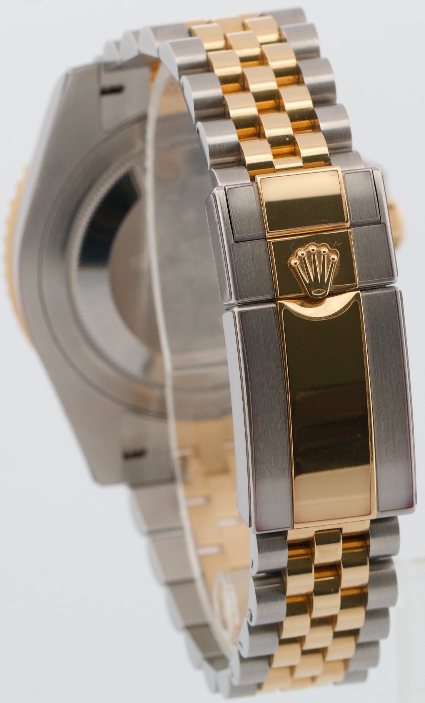 Rolex GMT-Master II 18K Yellow Gold BLACK Steel 18K 40mm JUBILEE 126713 GRNR