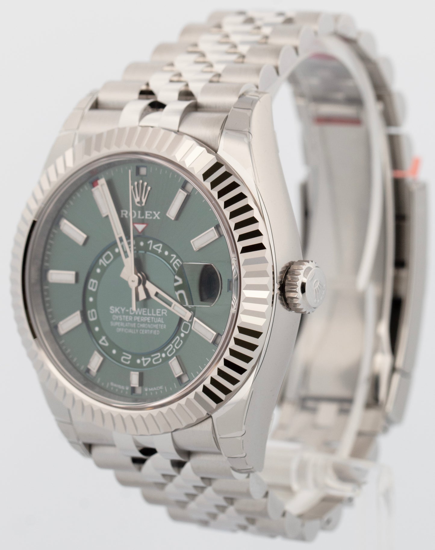 NEW STICKERED JUNE 2026 PAPERS Rolex Sky-Dweller GREEN 42mm JUBILEE 336934 BOX