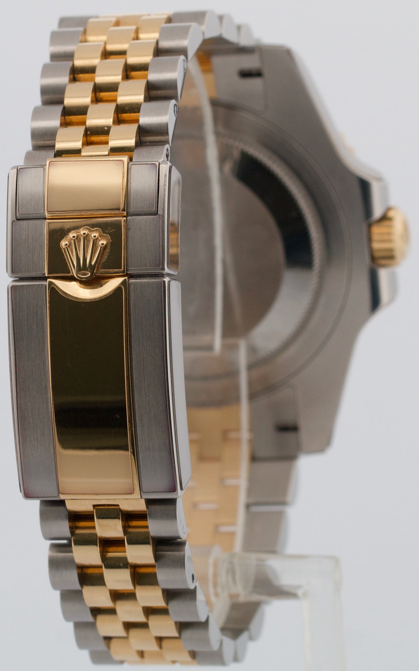 Rolex GMT-Master II 18K Yellow Gold BLACK Steel 18K 40mm JUBILEE 126713 GRNR