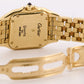 Ladies Cartier Panthere Small WHITE ROMAN 18K Yellow Gold 22mm Quartz 866911 BOX