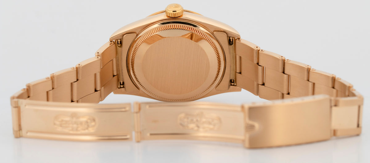 2000 Rolex DateJust 15238 Champagne 18K Yellow Gold 34mm Watch Box Papers