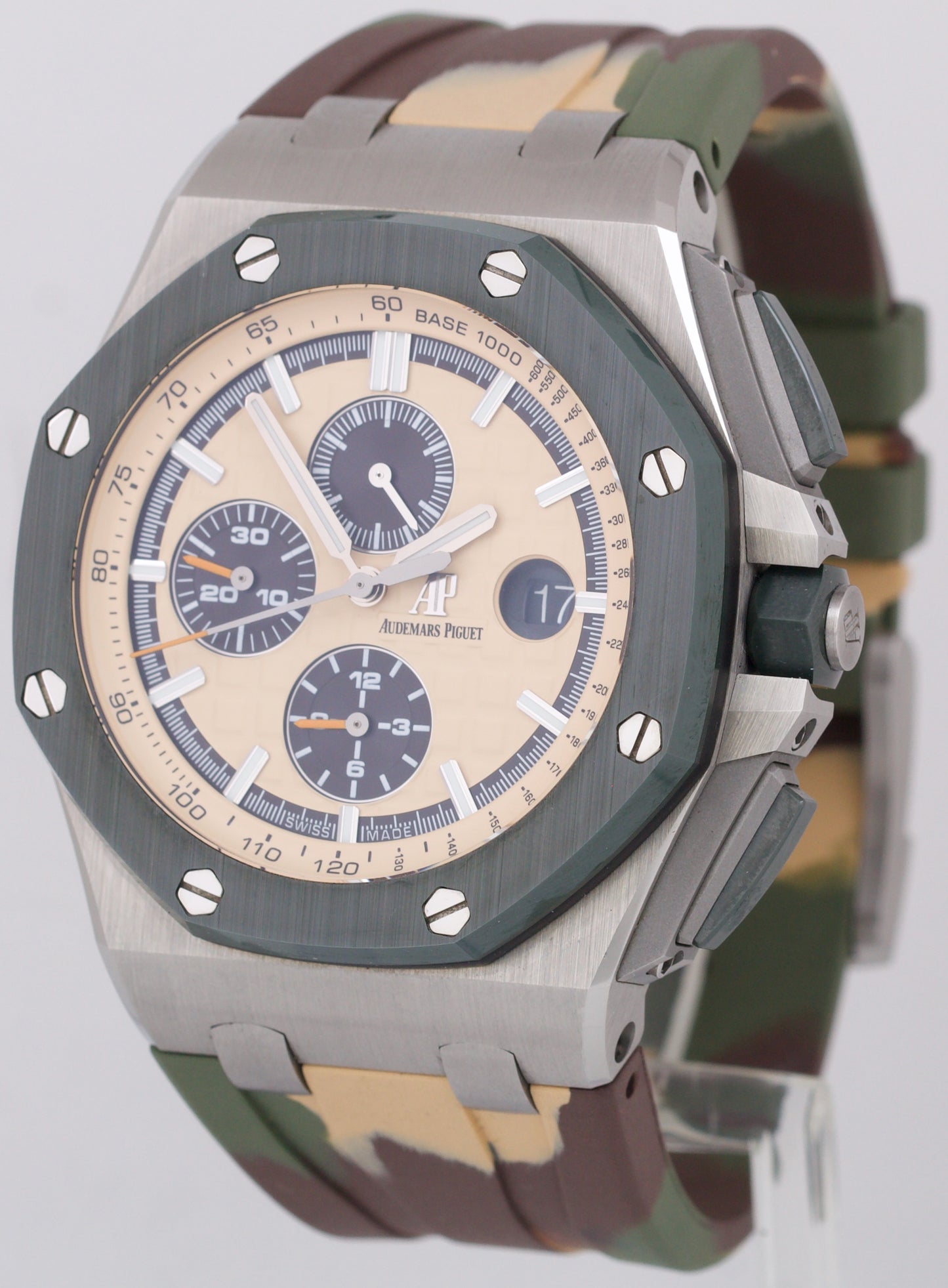 PAPERS Audemars Piguet Royal Oak Offshore CAMOUFLAGE GREEN 44mm 26400SO BOX