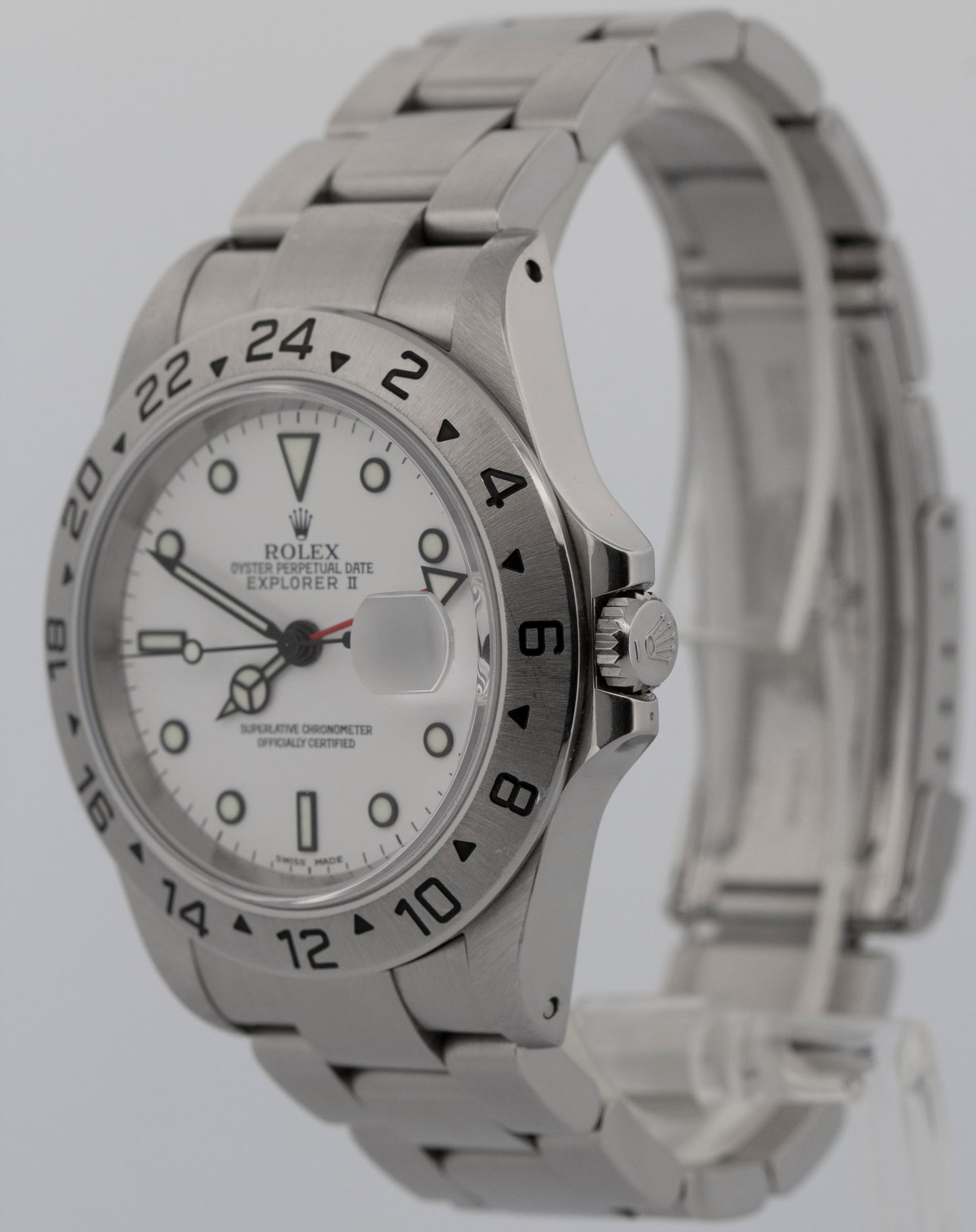 UNPOLISHED PAPERS Rolex Explorer II WHITE Stainless Steel 40mm 16570 Watch BOX