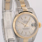 PAPERS Ladies Rolex DateJust SILVER 18K Yellow Gold Steel 26mm OYSTER 79173 BOX