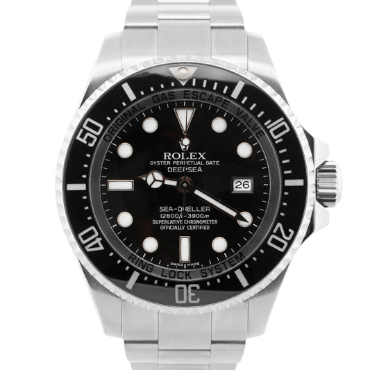 PAPERS Rolex Sea-Dweller Deepsea 44mm BLACK Dive Steel Ceramic Watch 116660 BOX