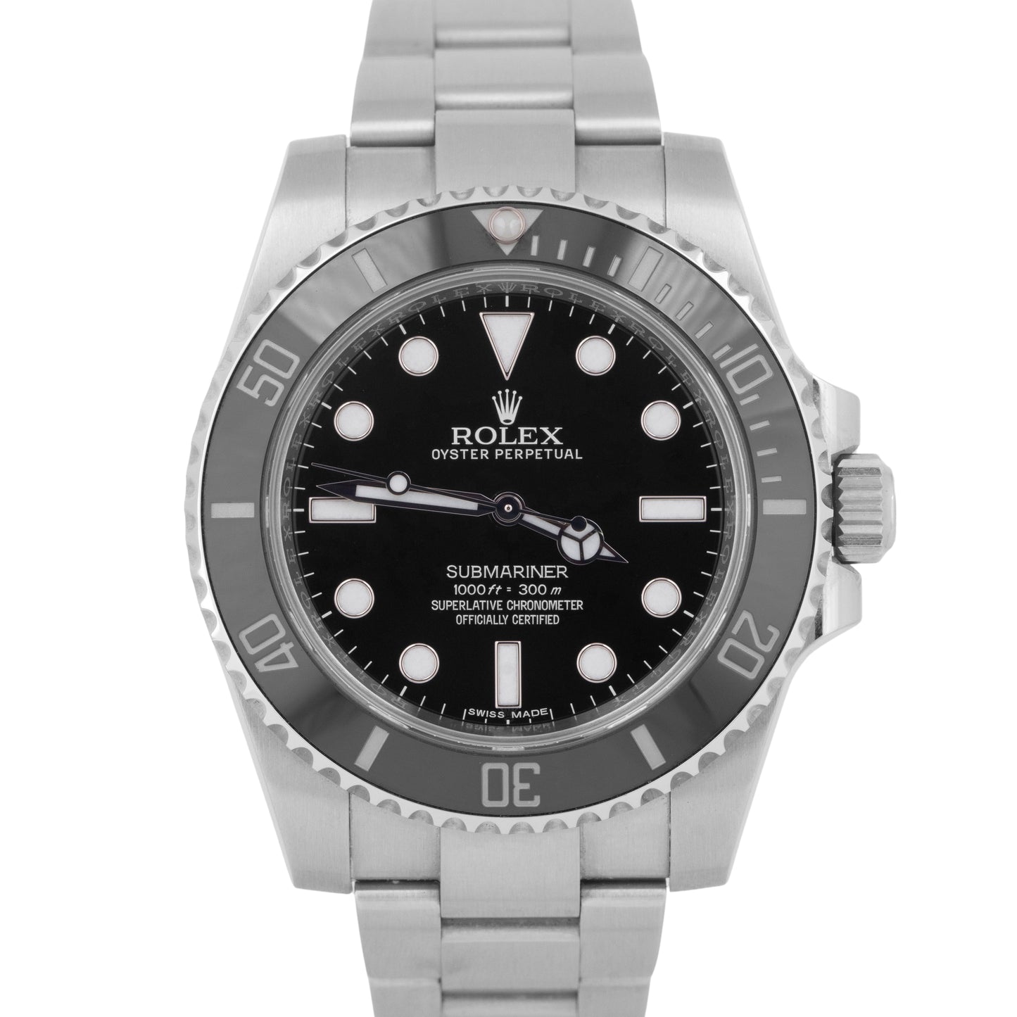 MINT PAPERS SCHLUMBERGER Rolex Submariner No-Date 40mm Black Ceramic 114060 BOX