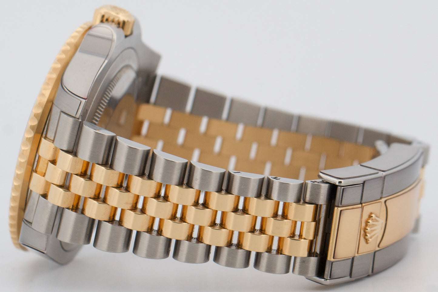 Rolex GMT-Master II 18K Yellow Gold BLACK Steel 18K 40mm JUBILEE 126713 GRNR