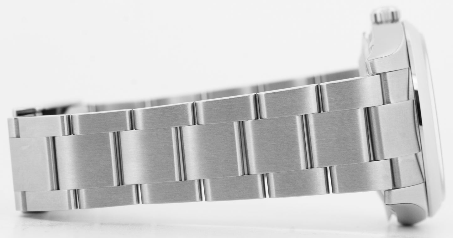 STICKERED PAPERS Rolex Oyster Perpetual SILVER CONCENTRIC Steel 34mm 114200 BOX