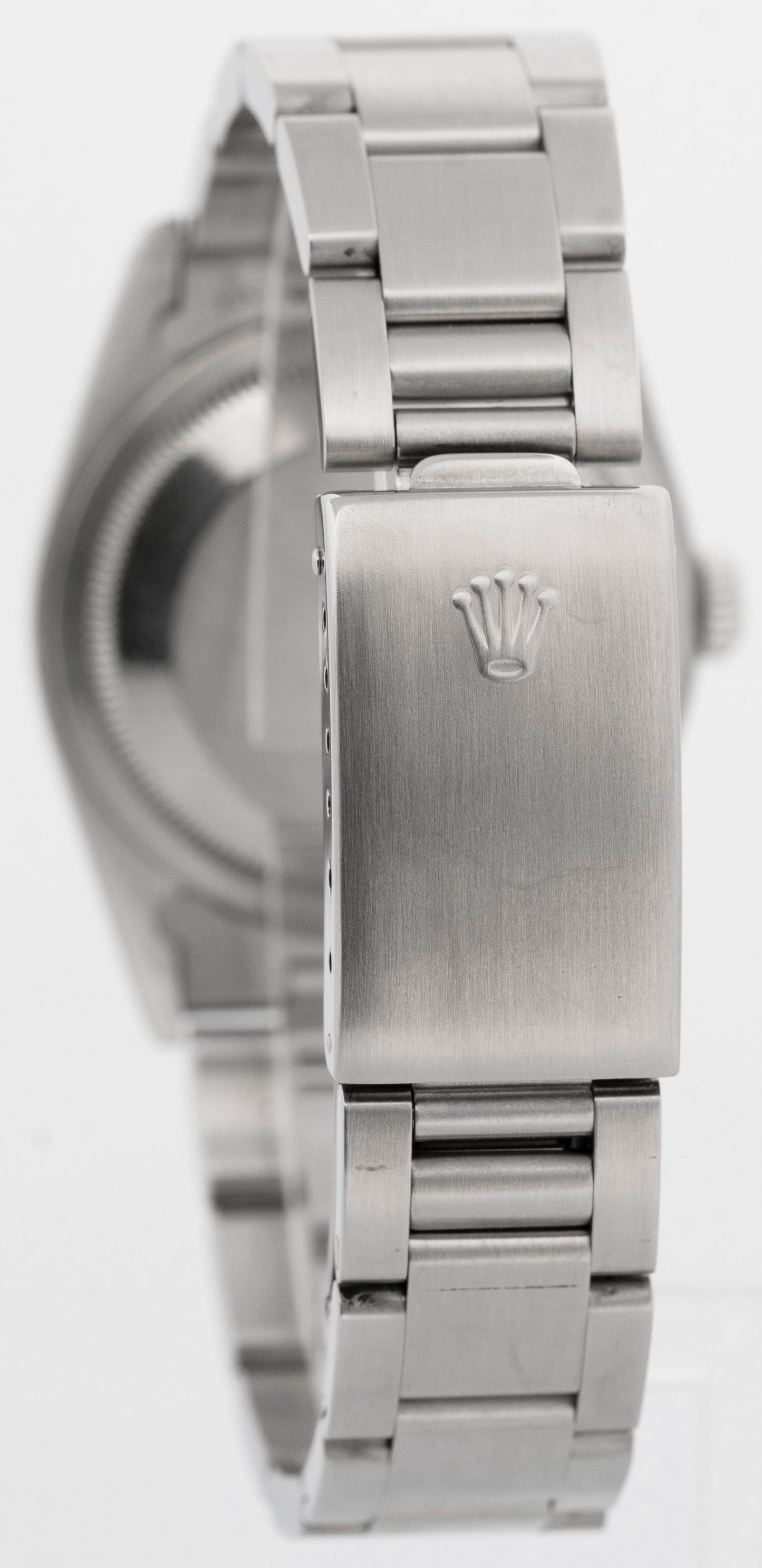 PAPERS Rolex DateJust Silver 36mm Stainless Steel Engine-Turned Watch 16220 BOX