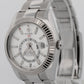 2022 Rolex Sky-Dweller 326934 White Fluted Stainless Steel 42mm Watch Box Papers