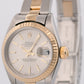 PAPERS Ladies Rolex DateJust SILVER 18K Yellow Gold Steel 26mm OYSTER 79173 BOX