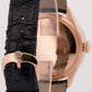 Rolex Cellini Date 18k Rose Gold SILVER GUILLOCHE Leather 39mm 50515 Watch