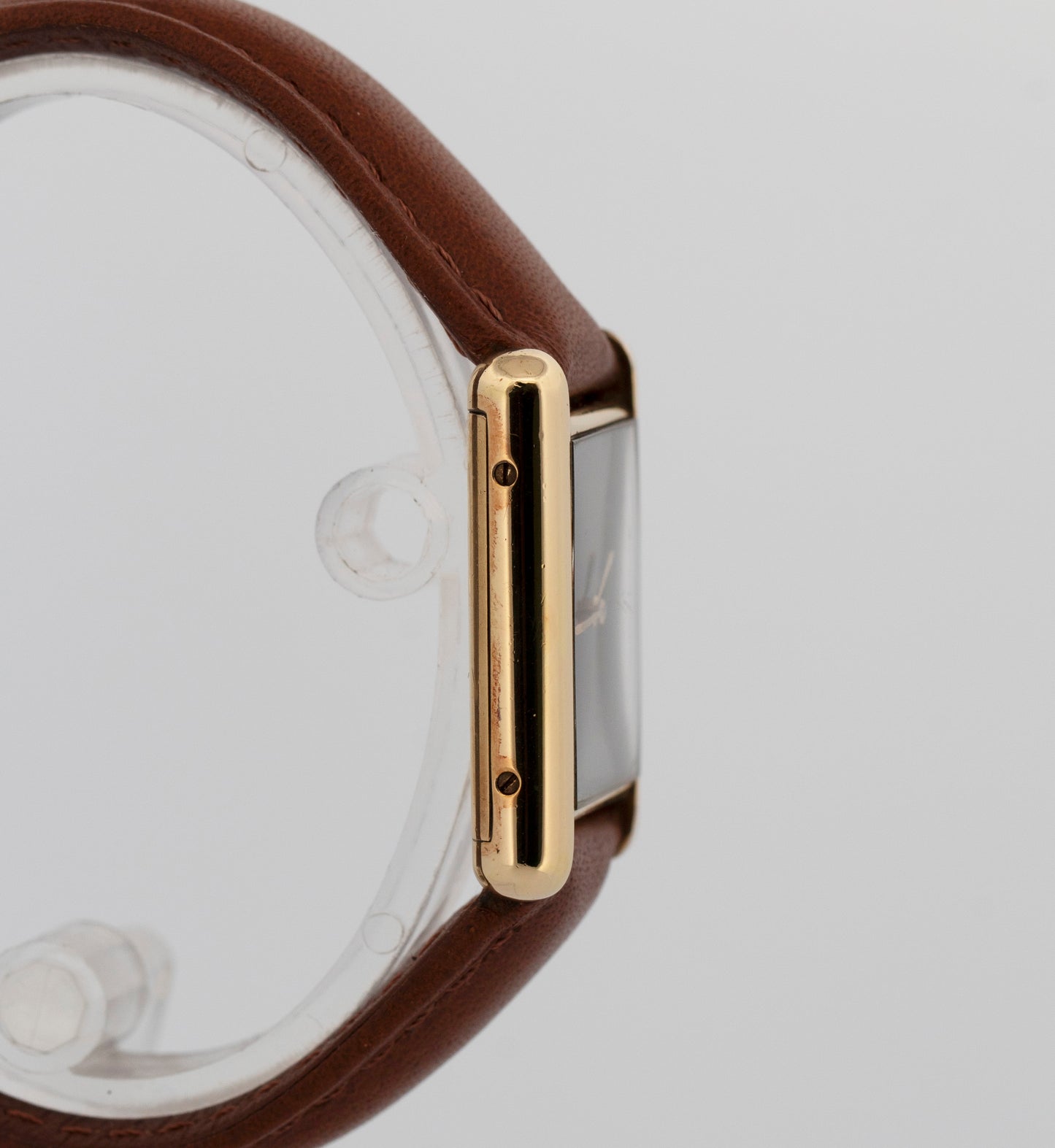 Cartier Must de Cartier Tank Brown 23mm Vermeil Sterling Silver Gold Watch