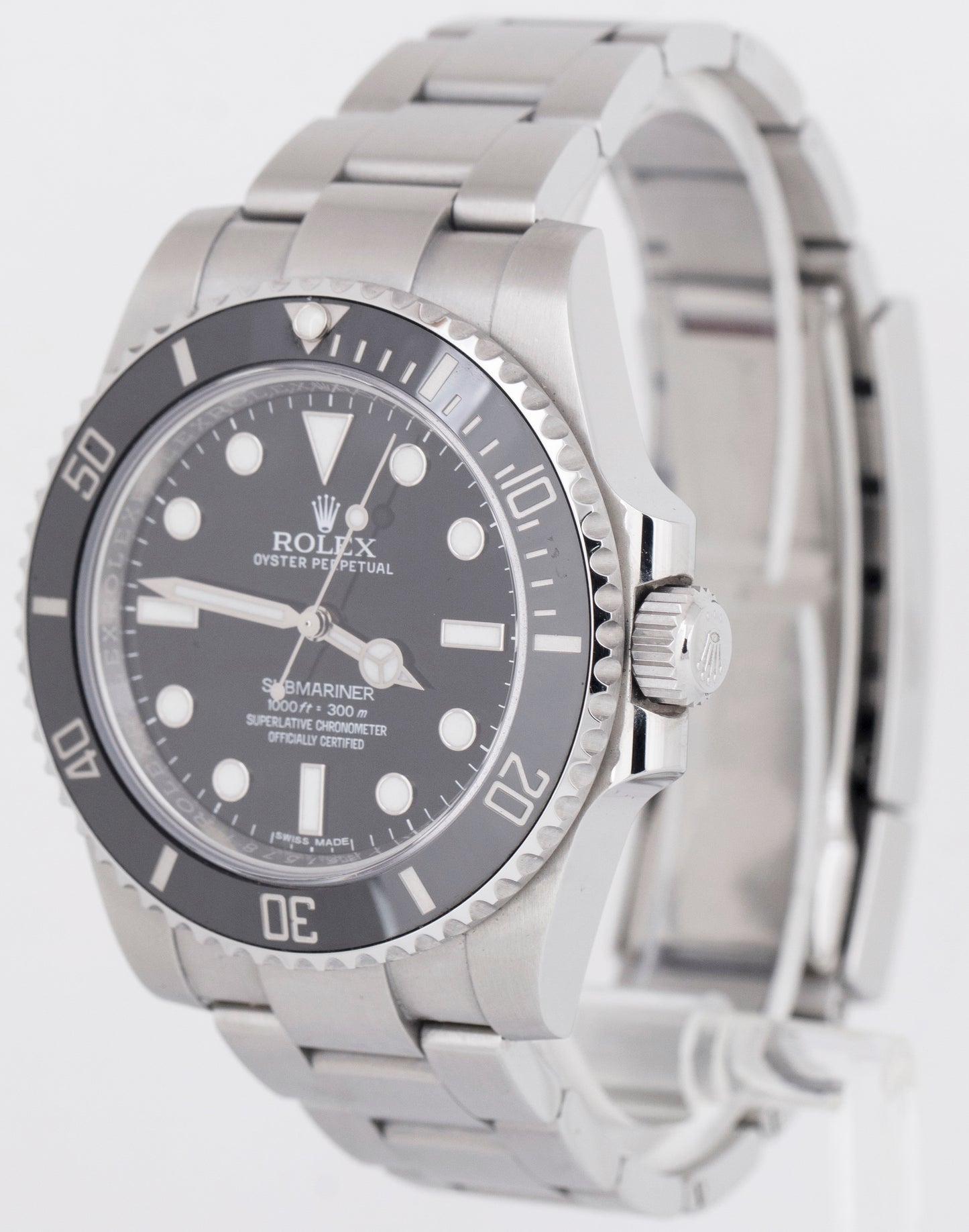 MINT PAPERS SCHLUMBERGER Rolex Submariner No-Date 40mm Black Ceramic 114060 BOX