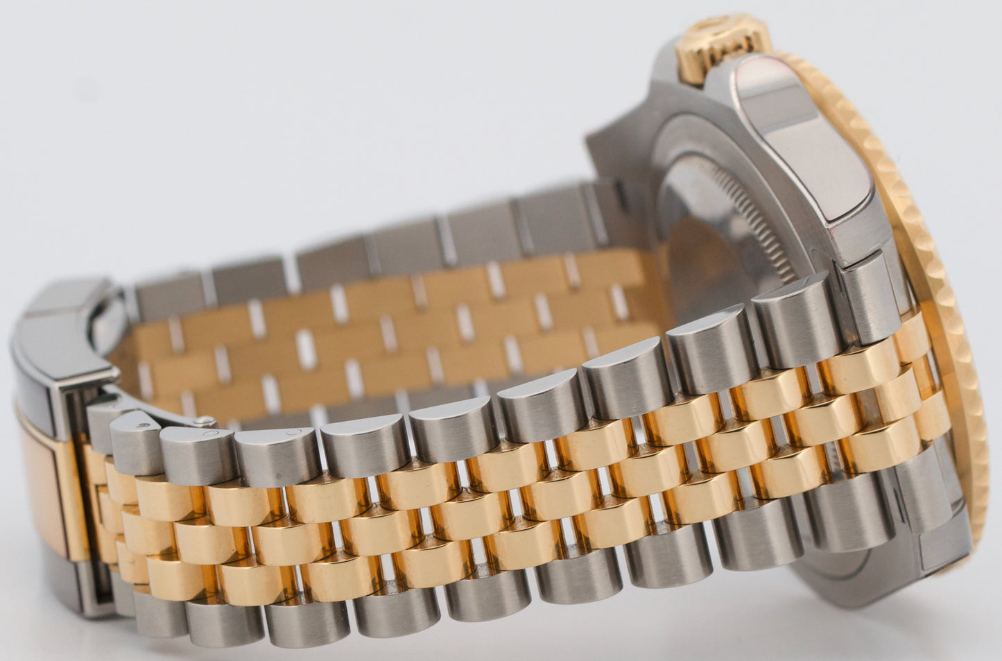 Rolex GMT-Master II 18K Yellow Gold BLACK Steel 18K 40mm JUBILEE 126713 GRNR