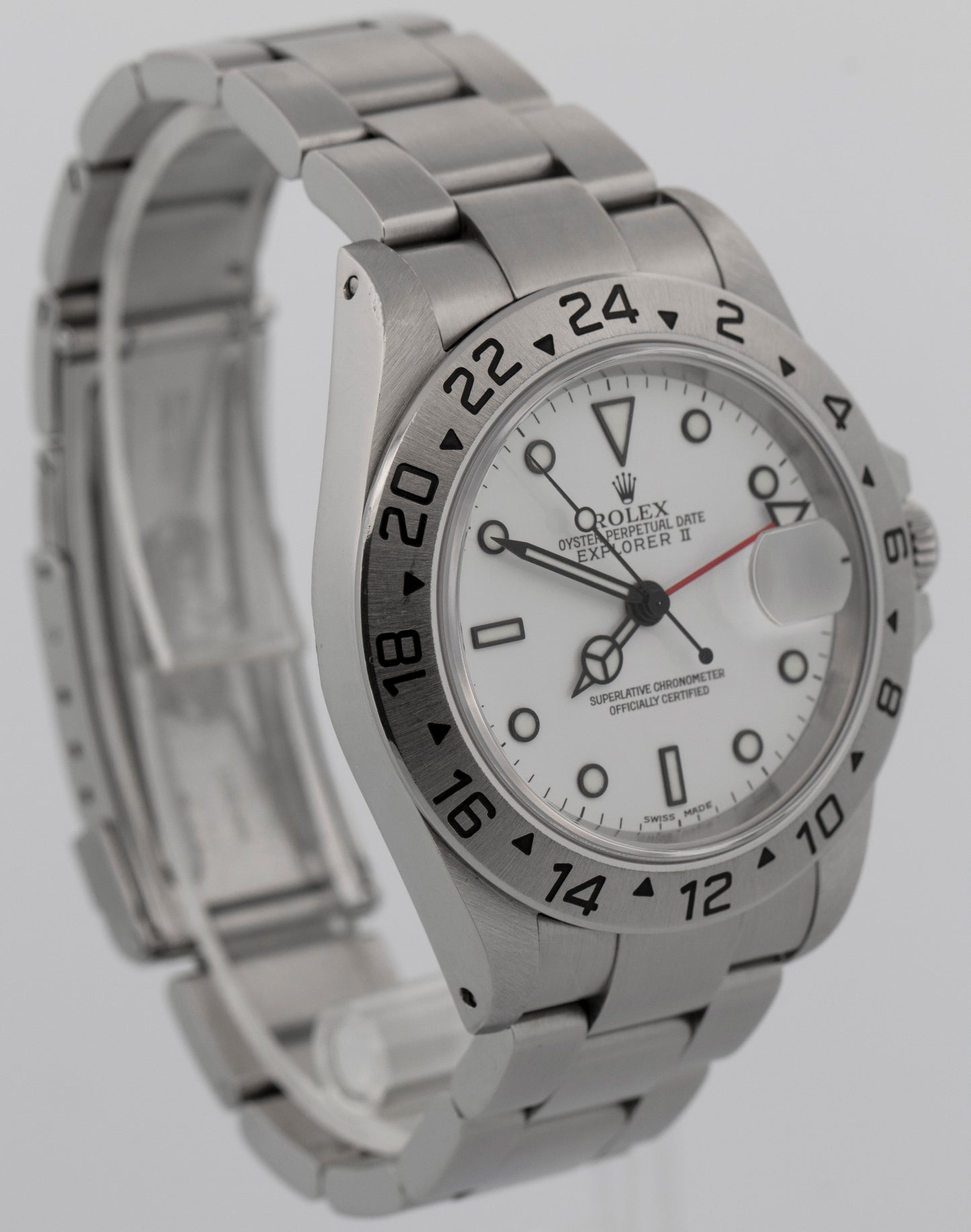 UNPOLISHED PAPERS Rolex Explorer II WHITE Stainless Steel 40mm 16570 Watch BOX