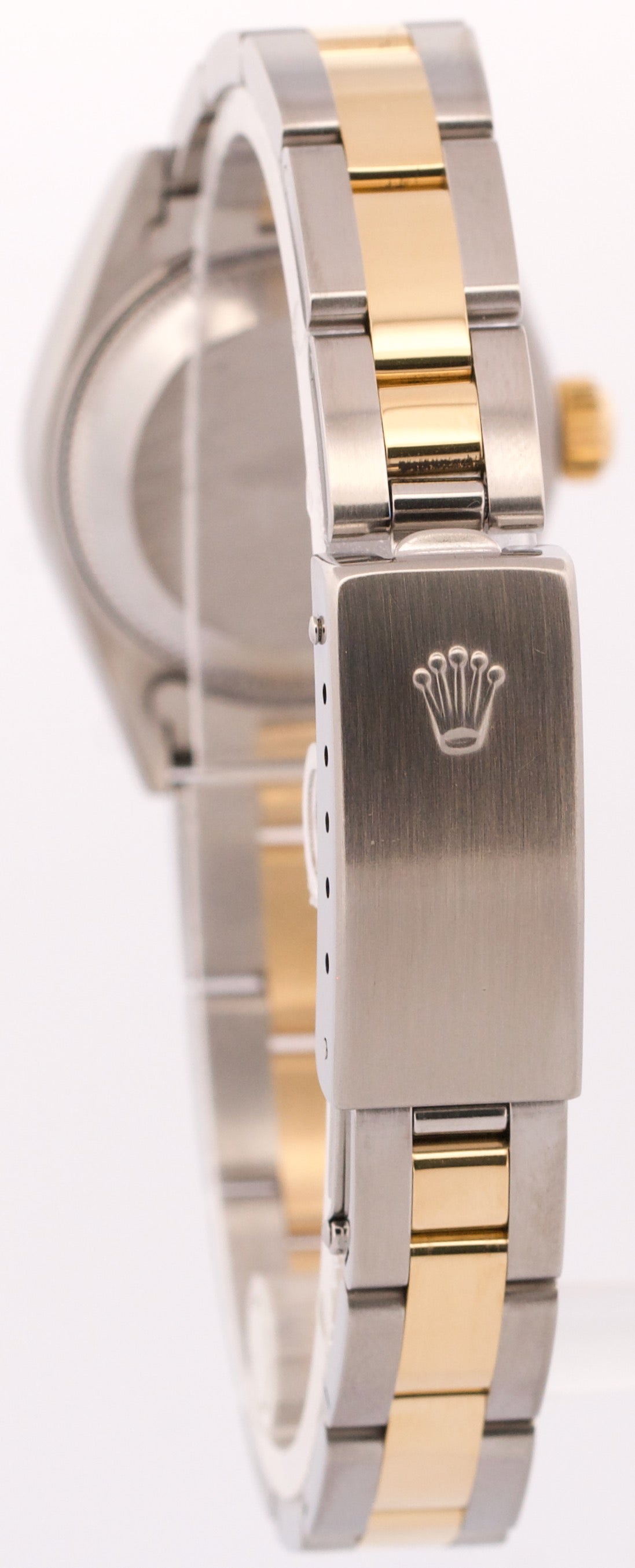 PAPERS Ladies Rolex DateJust SILVER 18K Yellow Gold Steel 26mm OYSTER 79173 BOX