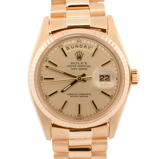 Rolex Day-Date President 1803 Champagne 18K Yellow Gold 36mm Watch