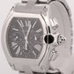 Cartier Roadster XL Chronograph BLACK Roman Steel 43mm Watch 2618 W62020X6
