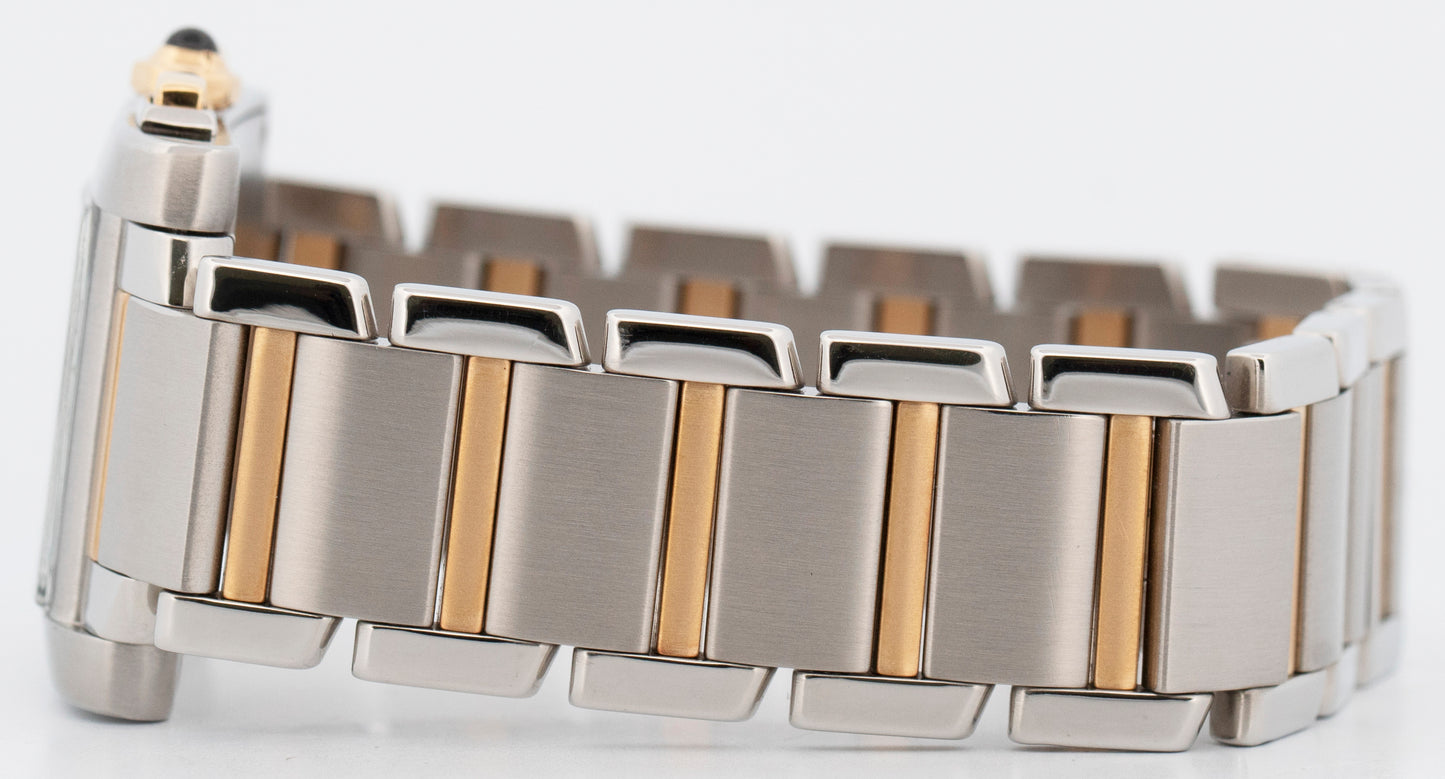 Ladies Cartier Tank Francaise Chronograph Quartz Two-Tone 28mm 2303 W51004Q4