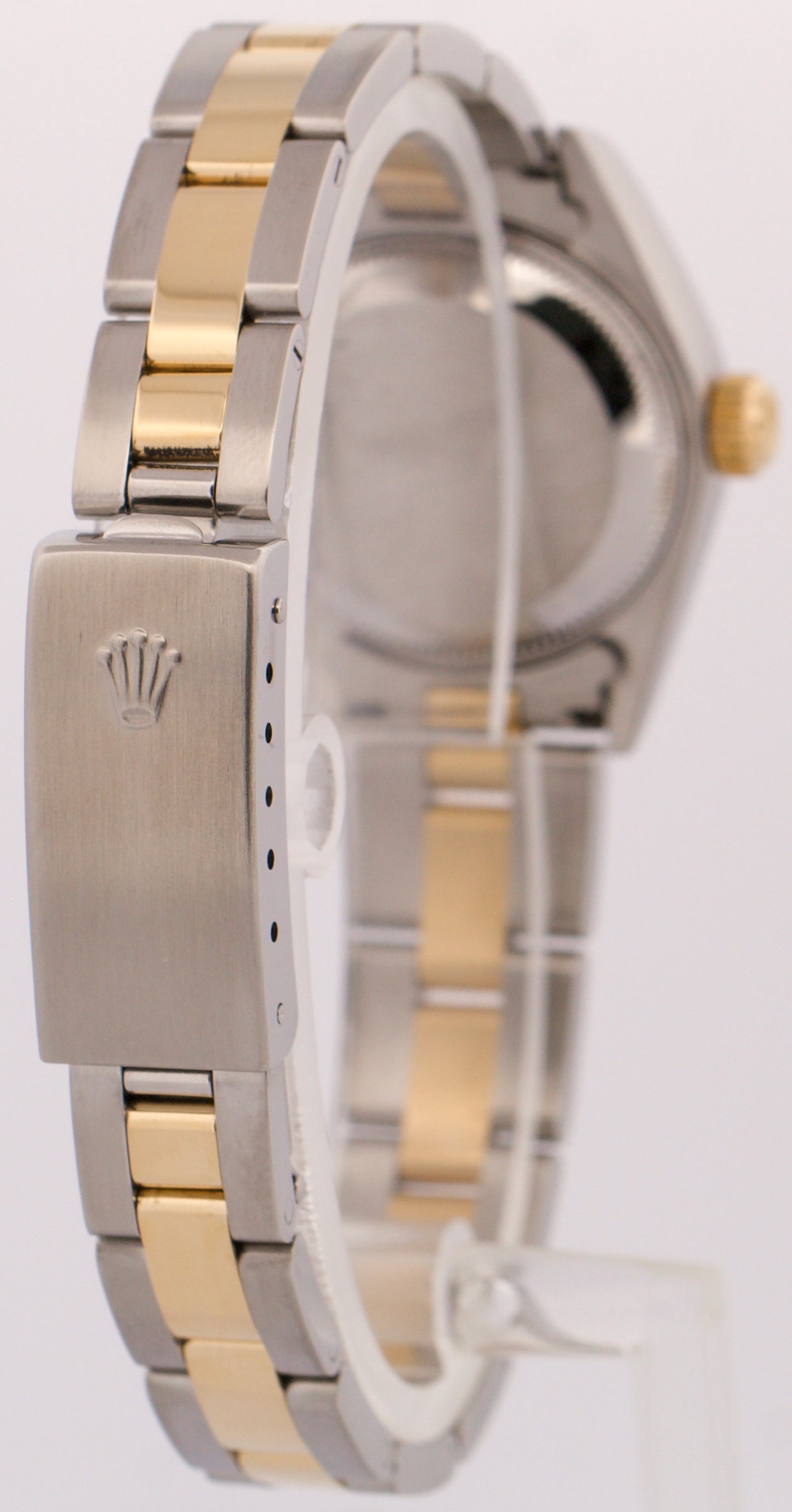 PAPERS Ladies Rolex DateJust SILVER 18K Yellow Gold Steel 26mm OYSTER 79173 BOX